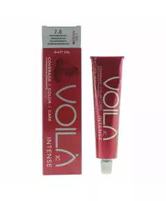 Intercosmo Voila 3C Intense Teinture permanente pour cheveux 7.6 Renaissance Red, 60 ml