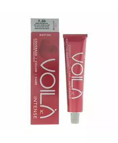 Intercosmo Voila 3C Intense Teinture permanente pour cheveux 7.35 Medium Golden Mahogany Blonde, 60 ml