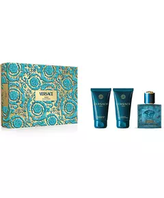 Set Versace: Eros Eau De Toilette For Men 50 ml + Eros Shower Gel For All Skin Types 50 ml + Eros Hydrating After-Shave Balm, 50 ml