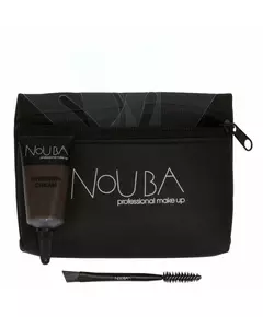 25 Set Nouba: Nouba Eyebrow Brush + Nouba Eyebrow Gel 7 ml + Textile Makeup Bag Black, 7 ml