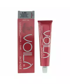 Intercosmo Voila 3C Intense Teinture permanente pour cheveux 3.65 Dark Beaujolais, 60 ml