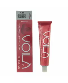 Intercosmo Voila 3C Intense Teinture permanente pour cheveux 7.21 Medium Blonde Iridescent Pearl, 60 ml