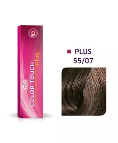 Wella Professionals Color Touch Plus Sans ammoniaque Teinture capillaire semi-permanente 55/07 Light Chestnut Intense Natural Brown, 60 ml