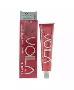 Intercosmo Voila 3C Intense Teinture permanente pour cheveux 7.3 Medium Golden Blonde, 60 ml