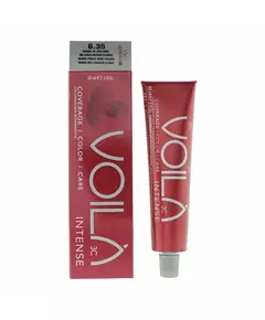 Intercosmo Voila 3C Intense Teinture permanente pour cheveux 6.35 Dark Blonde Intense Mahogany, 60 ml