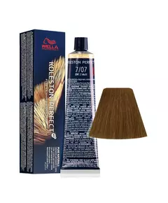 Wella Professionals Koleston Perfect Me+ Teinture permanente pour cheveux 7/07 Medium Blonde Natural Chestnut, 60 ml