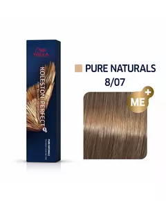 Wella Professionals Koleston Perfect Me+ Teinture permanente pour cheveux 8/07 Light Blonde Natural Chestnut, 60 ml