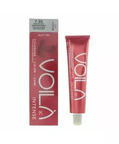 Intercosmo Voila 3C Intense Teinture permanente pour cheveux 7.32 Medium Beige Blonde, 60 ml