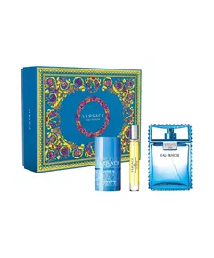 Set Versace: Eau Fraiche Eau De Toilette For Men 100 ml + Eau Fraiche Eau De Toilette For Men 10 ml + Eau Fraiche Deodorant Stick For Men, 100 ml