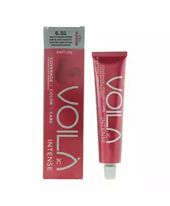 Intercosmo Voila 3C Intense Teinture permanente pour cheveux 6.55 Dark Blonde Intense Mahogany, 60 ml