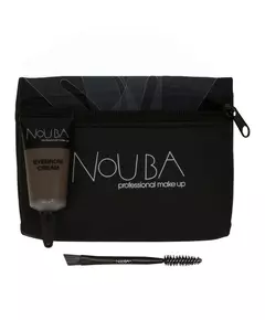 20 Set Nouba: Nouba Eyebrow Brush + Nouba Eyebrow Gel 7 ml + Textile Makeup Bag Black, 7 ml