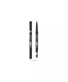 Pupa Full Parabenfrei Definierer Beidseitig Augenbrauencreme-Stift & Bürste 2-in-1 002 Braun, 0,2 g