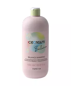 Shampooing pour contrôler les cheveux gras Inebrya Ice Cream Balance Sebum Control, 1000 ml