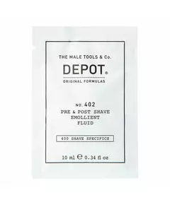 Depot 400 Shave Specifics No. 402 Huiles essentielles Apaisant Fluide avant et après rasage, 10 ml