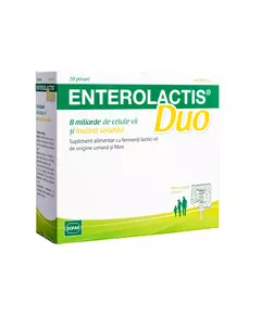 Ensemble Sofar Enterolactis Duo Lactobacillus Paracasei Rééquilibre la flore intestinale Vitamines, 20 pièces