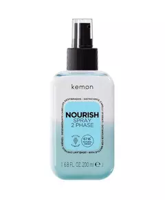 Kemon Nourtish 2-Phase Spray Traitement en spray pour les cheveux Nourrissant, 200 ml