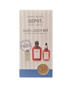 Set Depot: 100 Hair Cleansing No. 103 Pro-Vitamin B5 Hair Shampoo For Hydration 250 ml + 200 Hair Treatments No. 202 Botanical Complex Hair Leave-In Conditioner For Hydration 100 ml + 600 Body Solutions No. 601 Botanical Complex Cleansing Classic