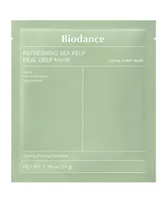 Biodance Refreshing Sea Kelp Purification Masque facial Pour le visage, 34 g