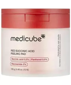 Red Succinic Acid Peeling Pad - Exfoliační pleťové tampony, 70 pcs