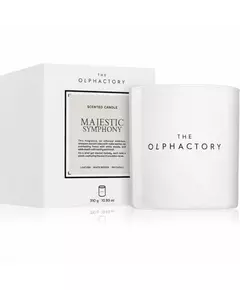 The Olphactory Majestic Symphony Leather Scented Candle, 310 g