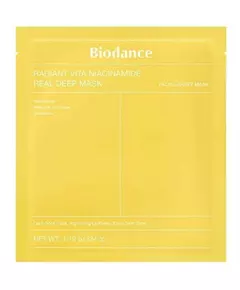 Biodance Radiant Vita Niacinamide Anti-taches Masque facial Pour le visage, 34 g