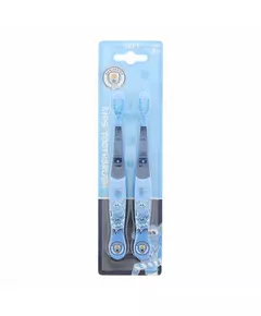 Set Duo Epl Manchester City Brosse à dents Bleu, 2 pièces