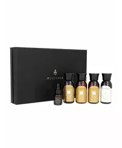 Alqvimia Supreme Beauty & Spa Experience calm kit: anti-stress body oil 30ml + anti-stress body elixir 30ml + anti-stress bath and shower gel 30ml + naturally pure body scrub 30ml + preparation of essential oils spirituality 5ml