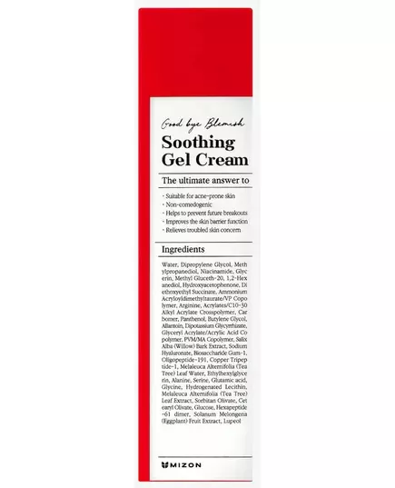 Mizon Good Bye Blemish Soothing Gel Cream 55ml, image 2