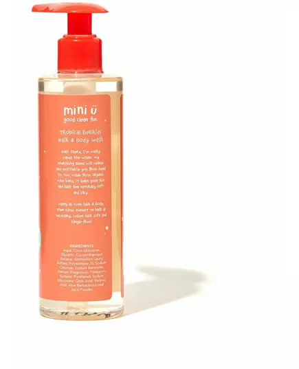 Mini-U Tropical Berries hair & body wash 250ml, image 2