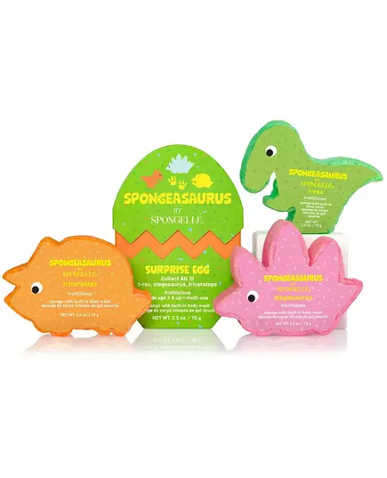 Spongelle Sponge Animals Spongeasaurus Collection Triceratops 1pc