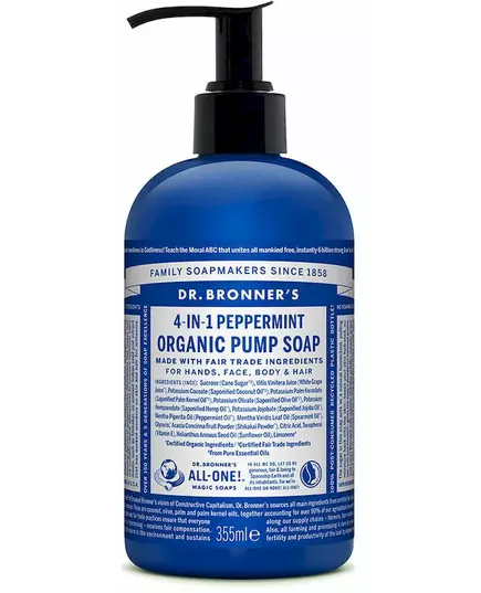 Dr. Bronner's Organic Sugar Soap Peppermint 355 ml