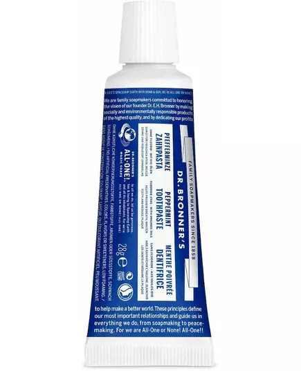 Dr. Bronner's Toothpaste Peppermint Travel Size 28 g