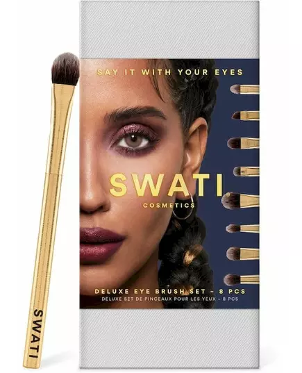 Swati Luxe Eye Make-Up Brush Set Gold 8 pcs, image 2