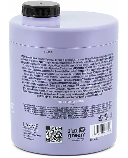 Lakme Teknia White Silver Mask 1000ml, image 2