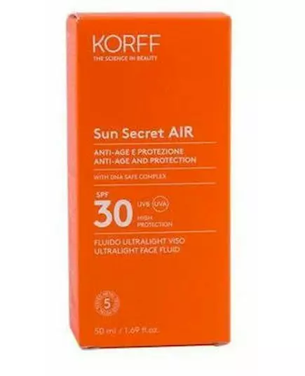 Korff Sun Secret SPF30 Air Fluido Viso 50 ml, image 2