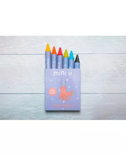 Mini-U Crayons & Clouds gift set: Cloud bath bomb 3pcs + bath crayons 6pcs, image 3