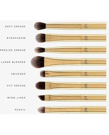 Swati Luxe Eye Make-Up Brush Set Gold 8 pcs, image 3