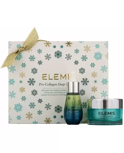 Elemis Pro-Collagen Deep Sea Duo set: Pro-Collagen Marine oil 15ml + Elemis Pro-Collagen Marine Ultra Rich cream 30ml + gift box