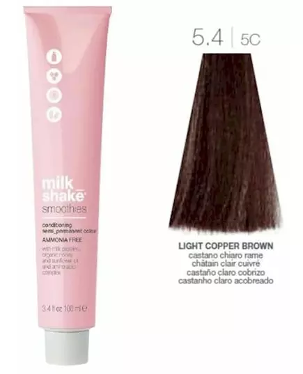 Milk_Shake Smoothies Semi Permanent Color 5.4 Copper Light Brown 100ml, image 3