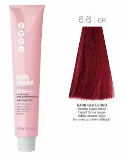 Milk_Shake Smoothies Semi Permanent Farbe 6.6 Dunkelrot Blond 100ml, Bild 3