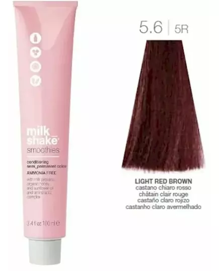 Milk_Shake Smoothies Semi Permanent Color 5.6 Light Red Brown 100ml, image 3