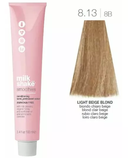 Milk_Shake Smoothies Semi Permanent Color 8.13 Light Beige Blonde 100ml, image 3