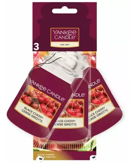 Yankee Candle Car Jar Bonus Pack a set of Black Cherry car fragrances 3 pieces, image 2