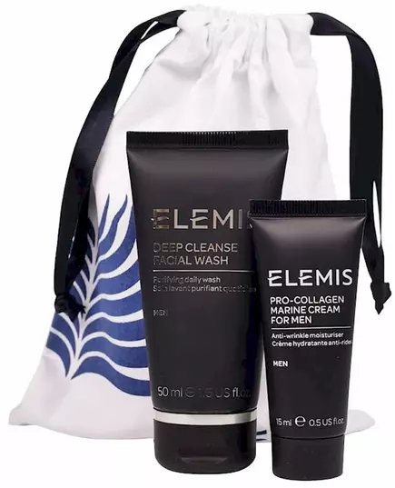 Elemis Men's kit: Elemis Deep Cleanse facial wash 50ml + Elemis Pro-Collagen Marine cream moisturiser for Men 15ml, image 2