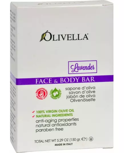 Olivella Face & Body Bar Lavender 150 g, image 2