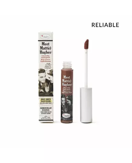 TheBalm Meet Matt(e) Hughes long lasting liquid lipstick Reliable Taupe 7.4ml, image 2