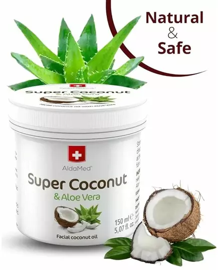 Swiss Medicus Super Coconut oil with Aloe Vera 150ml, image 2