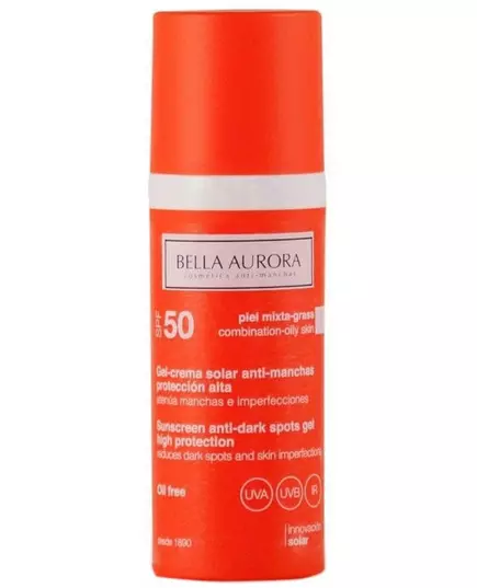 Bella Aurora Anti-Dark Spots Gel-Cream Sunscreen SPF 50+ Normal-Dry Skin 50ml, image 2