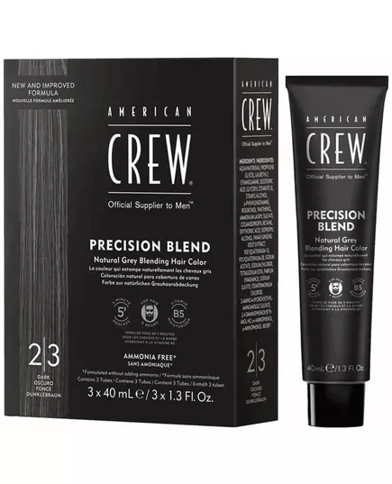 American Crew Precision Blend hair color 3x40ml Dark 2-3