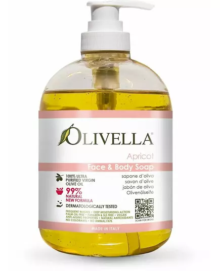 Olivella Apricot face & body soap 500ml